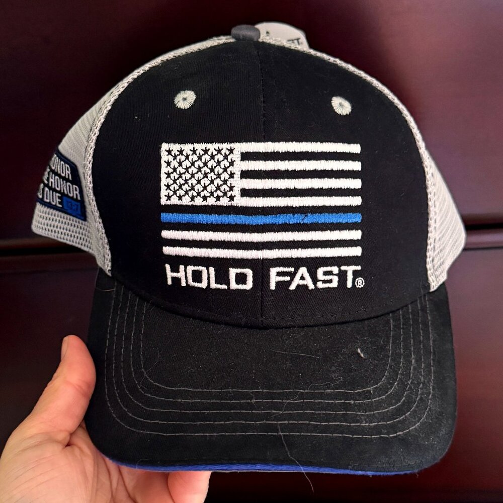 Hold Fast Men's Thin Blue Line Ball Cap - NWT